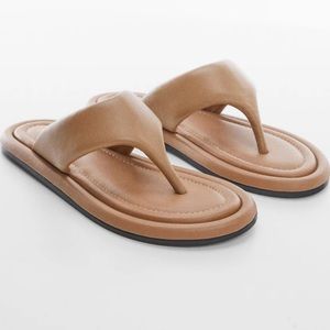 Mango Leather Sandals with Straps